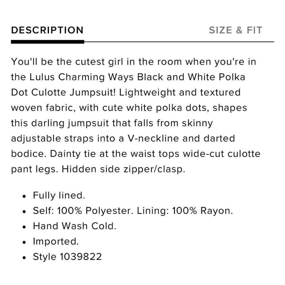 Lulus Charming Ways Black and White Polka Dot Culotte Jumpsuit - Picture 10 of 11